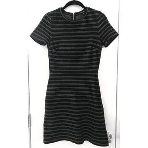 Madewell Striped Short Sleeve Knit Dress